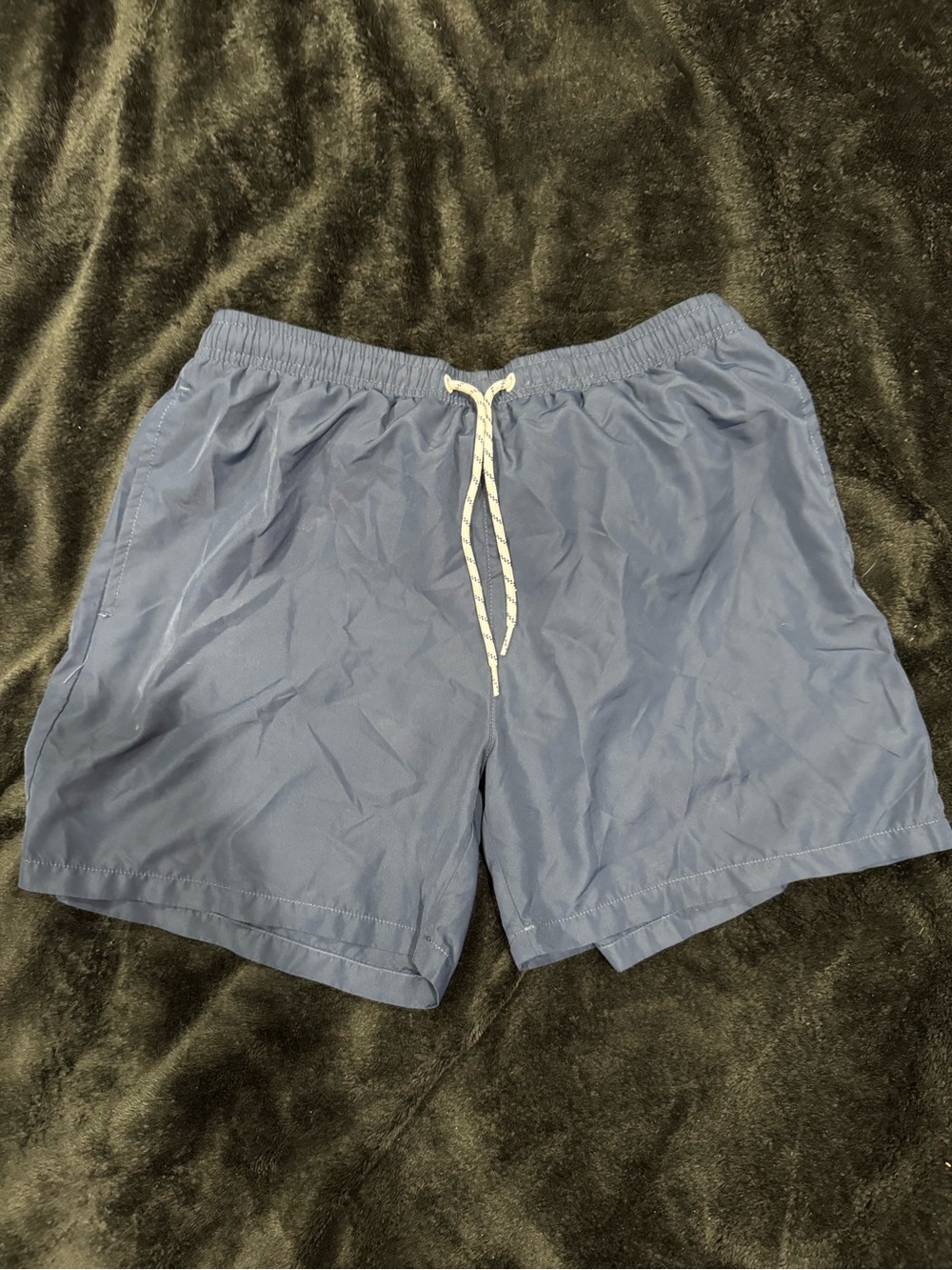 Source Unknown Men's Light Navy Swim Trunks with White Drawstring